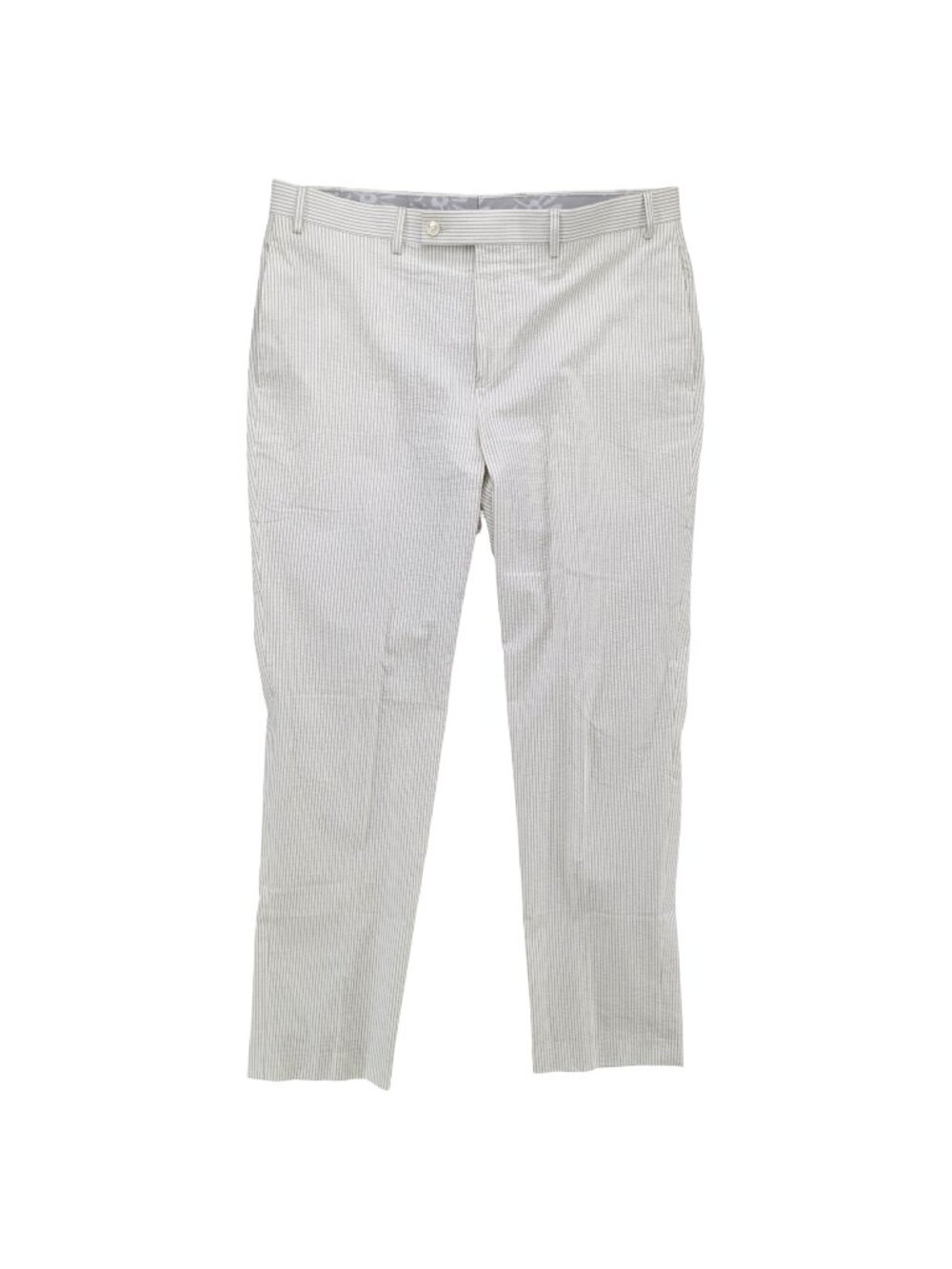 Lauren Ralph Lauren Seersucker Pants Mens Blue Stripe Flat Front Chino Sz 36x32